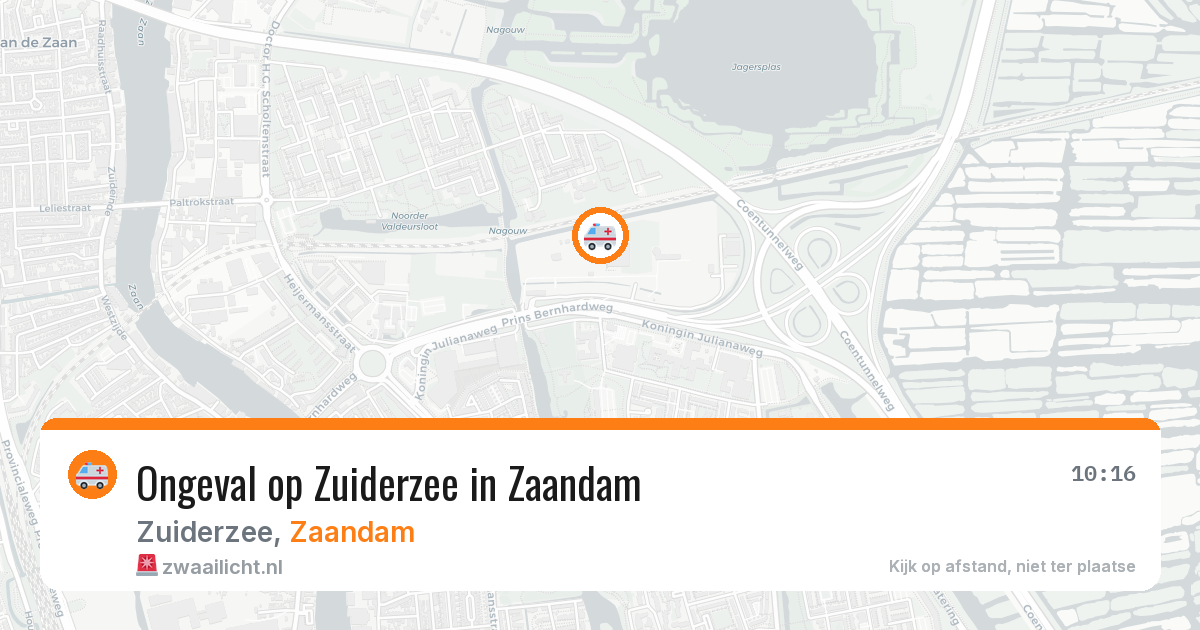 Ongeval op Zuiderzee in Zaandam — 15 apr 2026