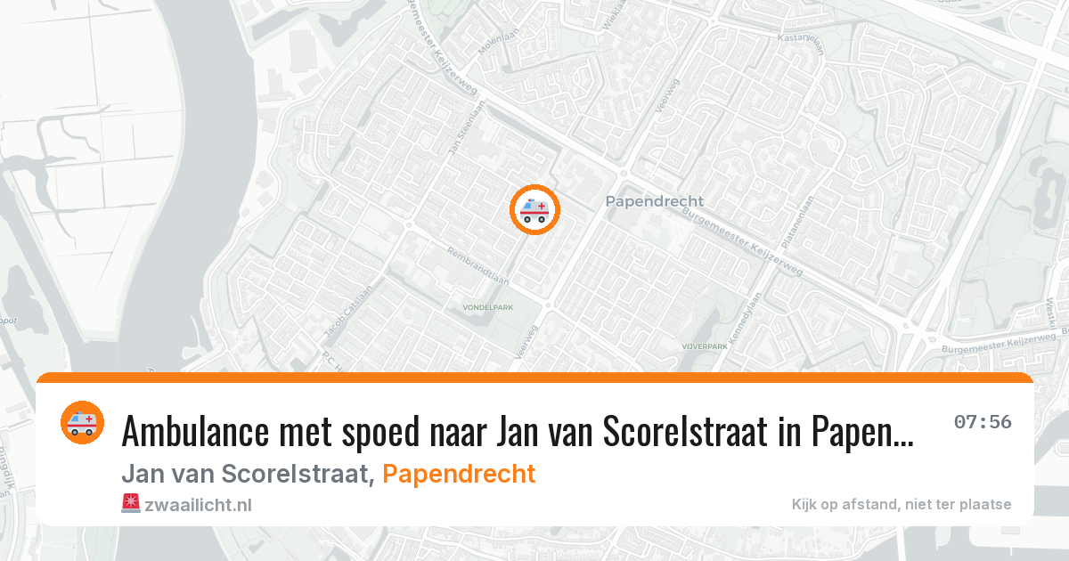 Ambulance met spoed naar Jan van Scorelstraat in Papendrecht — 27 apr 2026
