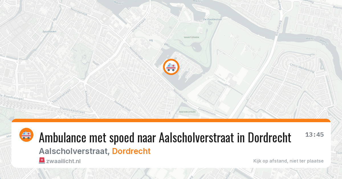 Ambulance met spoed naar Aalscholverstraat in Dordrecht — 9 apr 2026