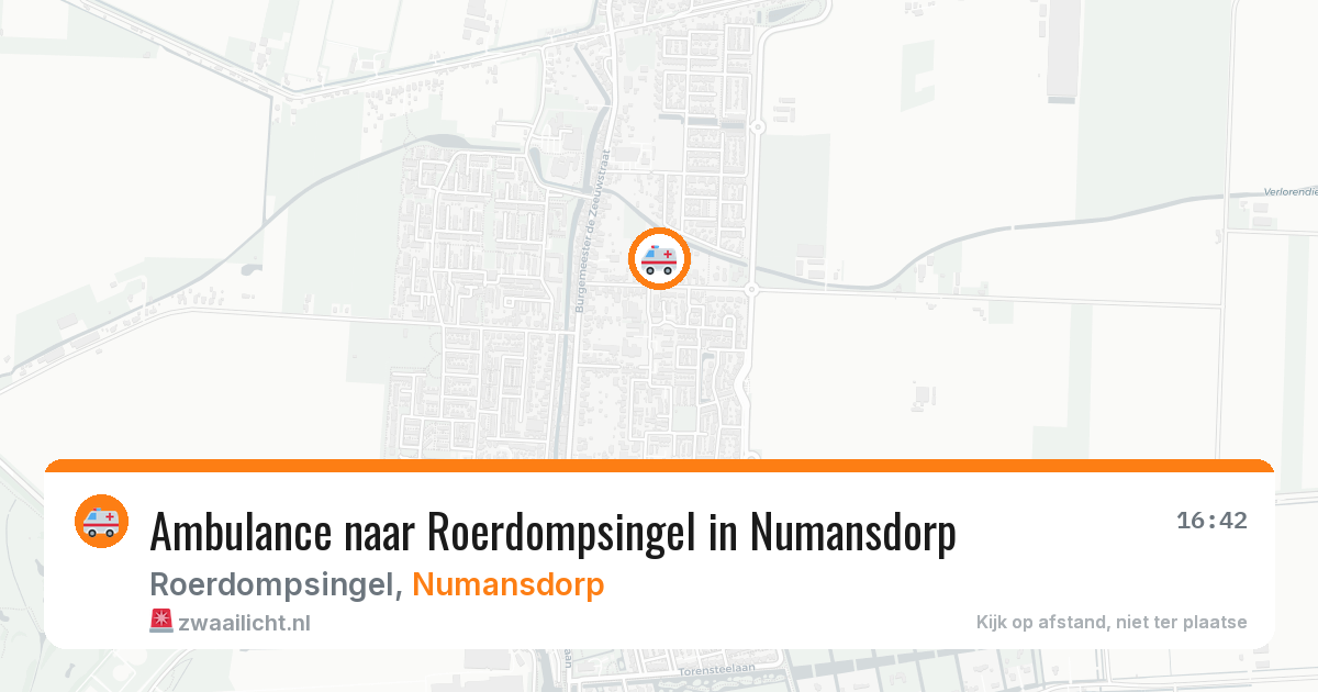 Ambulance naar Roerdompsingel in Numansdorp — 3 jun 2026