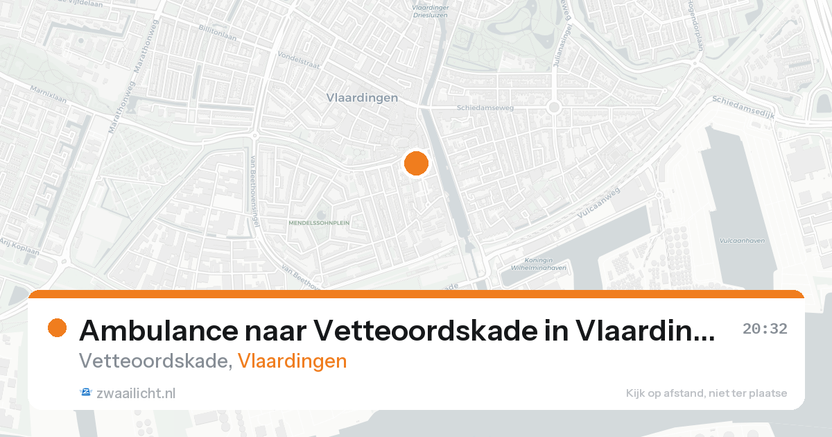 Ambulance naar Vetteoordskade in Vlaardingen — 21 aug 2026
