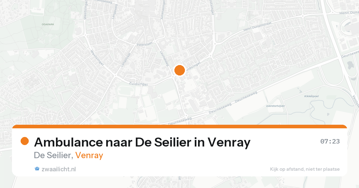 Ambulance naar De Seilier in Venray — 21 aug 2026