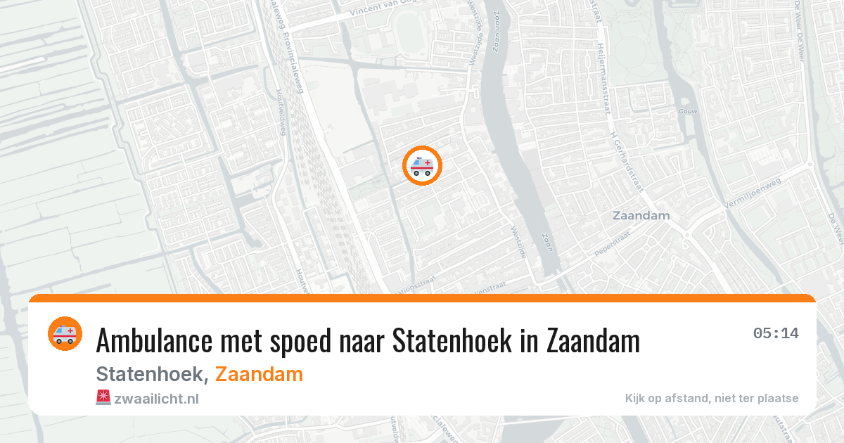 Ambulance met spoed naar Statenhoek in Zaandam — 22 jun 2026