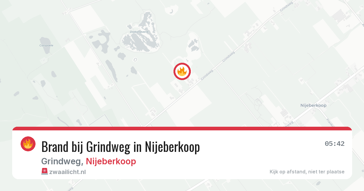 Brand bij Grindweg in Nijeberkoop — 10 jun 2026