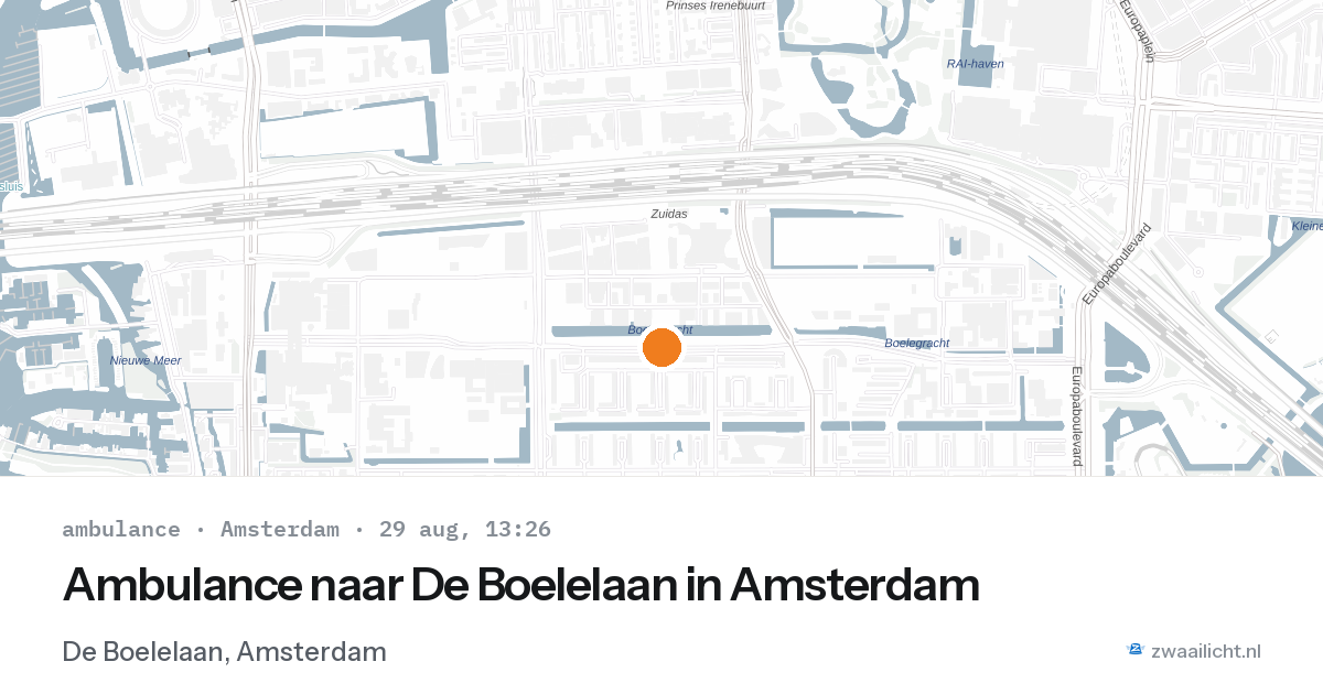 Ambulance naar De Boelelaan in Amsterdam — 29 aug 2026