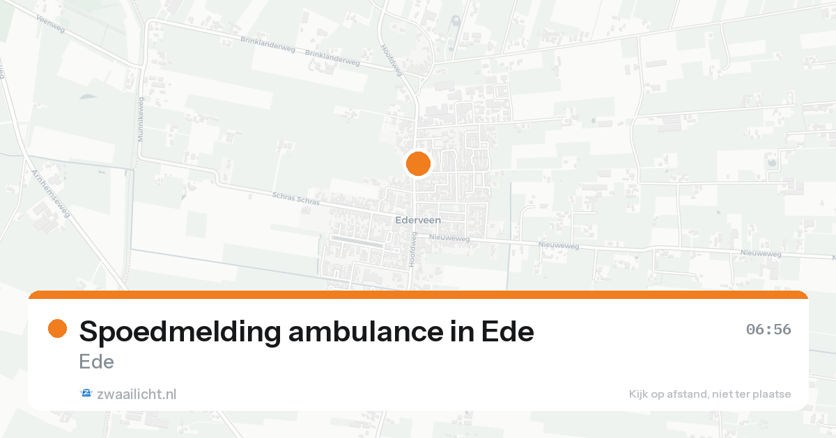 Spoedmelding ambulance in Ede — 8 feb 2026