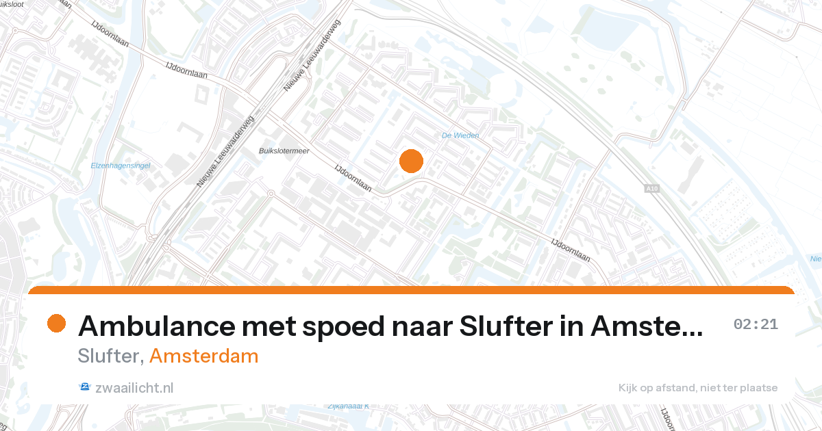 Ambulance met spoed naar Slufter in Amsterdam — 7 feb 2026