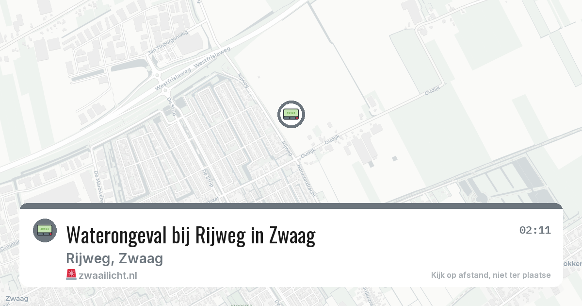 Waterongeval bij Rijweg in Zwaag — 28 feb 2026