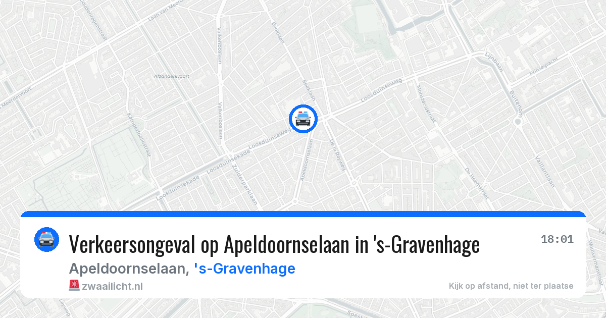 Verkeersongeval op Apeldoornselaan in 's-Gravenhage — 24 mei 2026