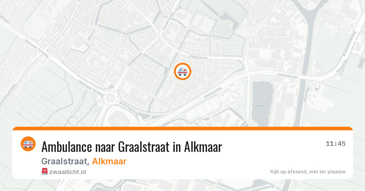 Ambulance naar Graalstraat in Alkmaar — 1 jun 2026