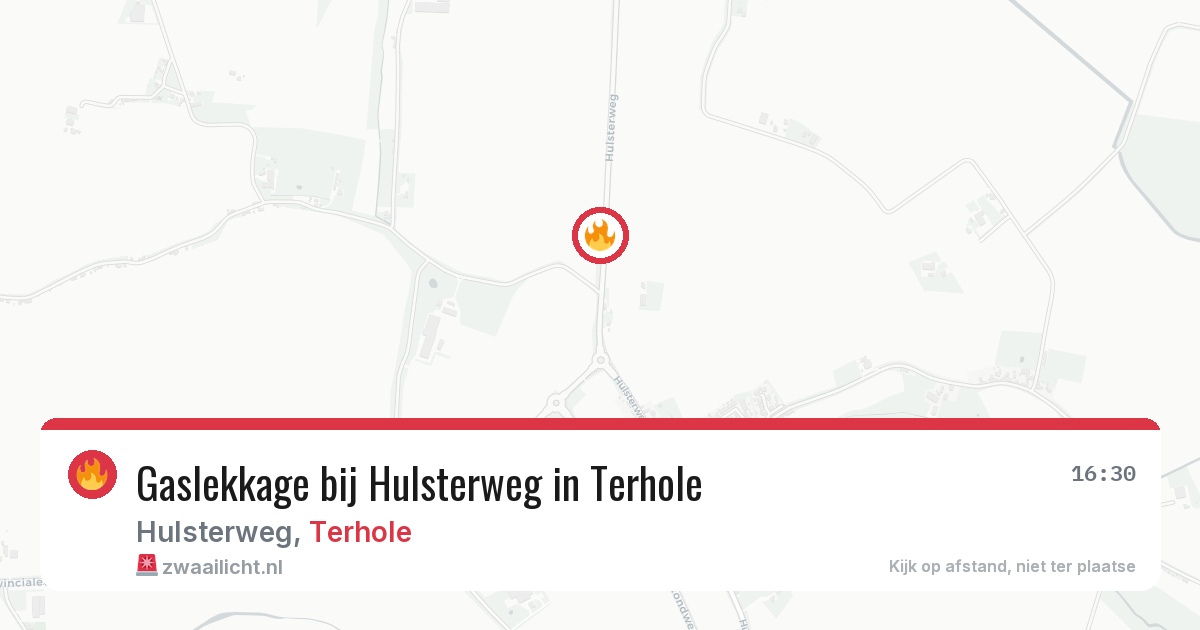 Gaslekkage bij Hulsterweg in Terhole — 7 apr 2026