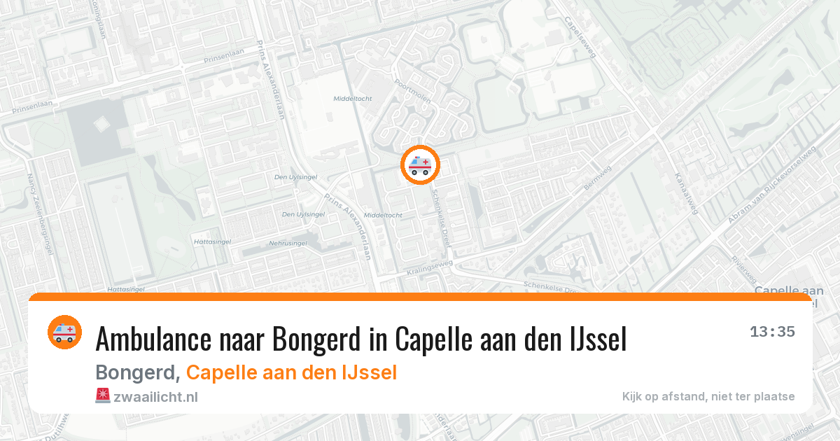 Ambulance naar Bongerd in Capelle aan den IJssel — 1 jul 2026