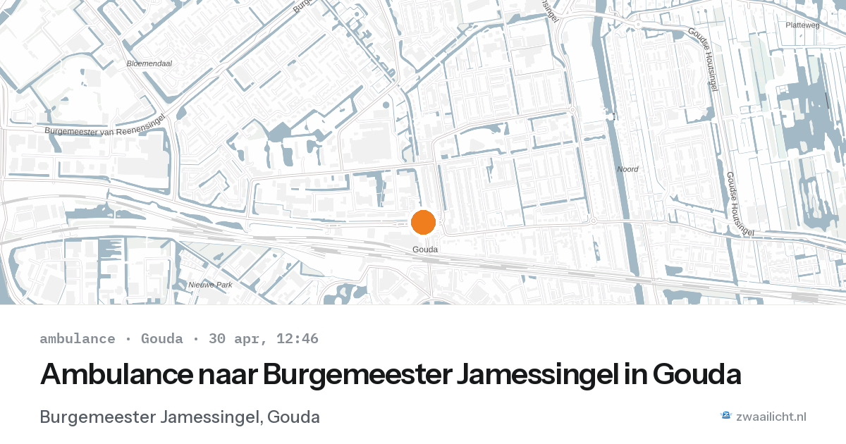 Ambulance naar Burgemeester Jamessingel in Gouda — 30 apr 2026