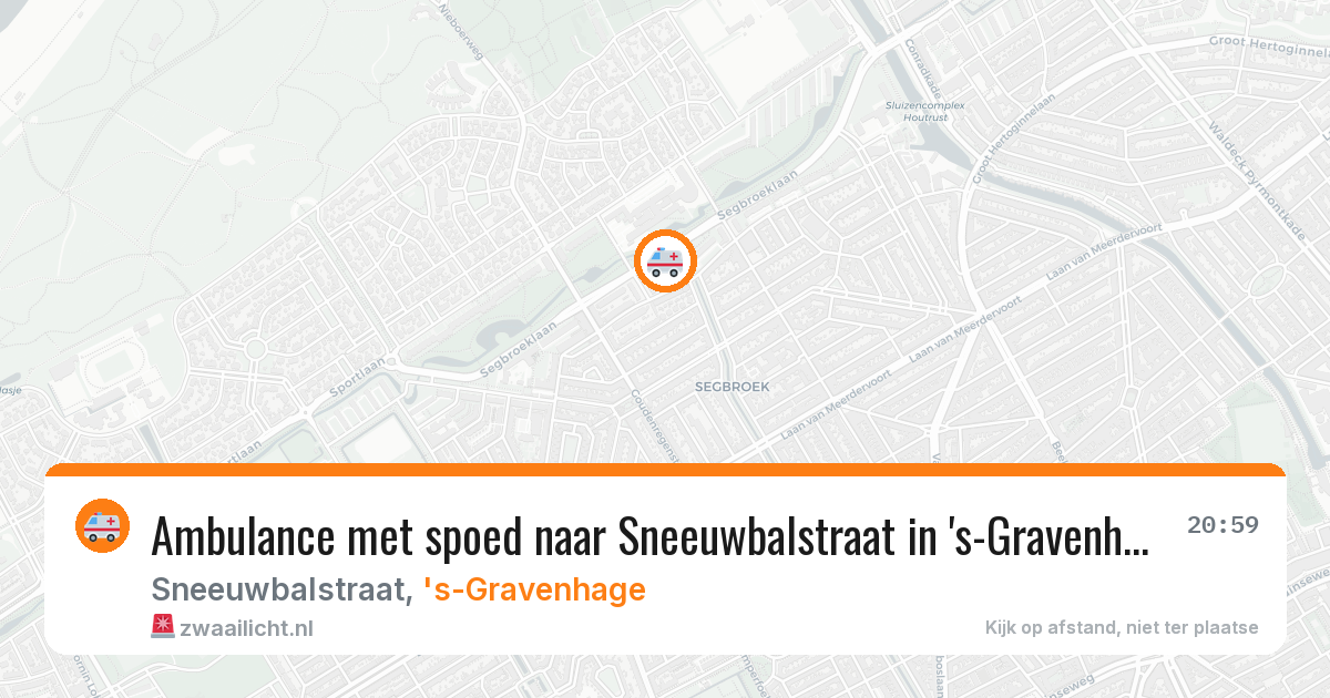 Ambulance met spoed naar Sneeuwbalstraat in 's-Gravenhage — 26 apr 2026