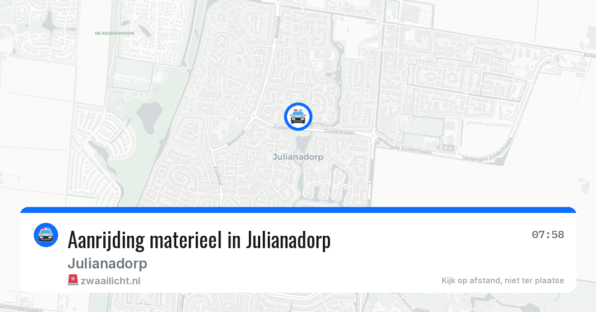 Aanrijding materieel in Julianadorp — 31 mrt 2026