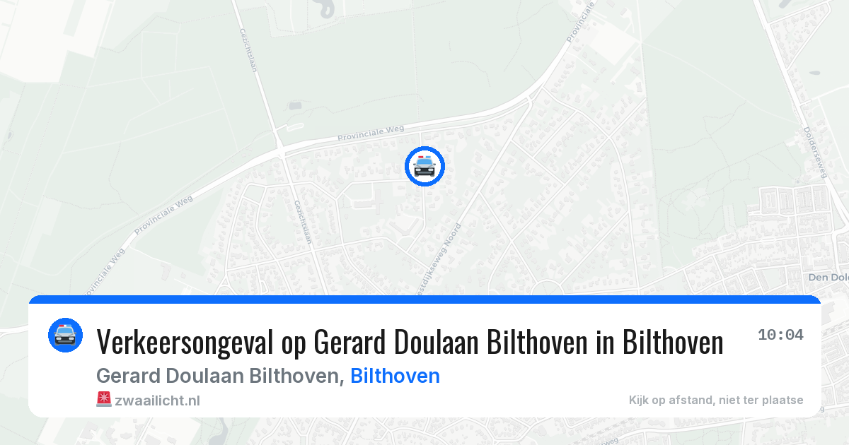 Verkeersongeval op Gerard Doulaan Bilthoven in Bilthoven — 26 jun 2026