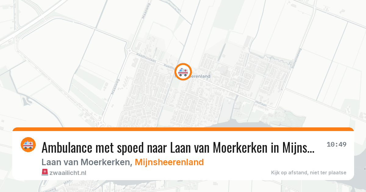 Ambulance met spoed naar Laan van Moerkerken in Mijnsheerenland — 1 aug 2026