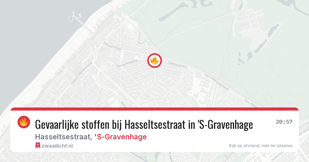 Gevaarlijke stoffen bij Hasseltsestraat in 'S-Gravenhage — 6 aug 2026