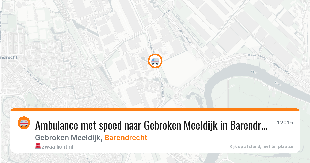 Ambulance met spoed naar Gebroken Meeldijk in Barendrecht — 7 mei 2026
