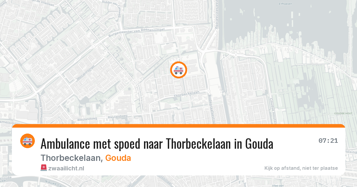 Ambulance met spoed naar Thorbeckelaan in Gouda — 26 jan 2026