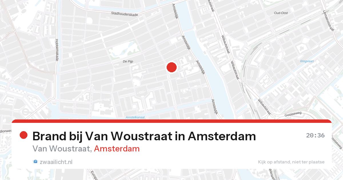 Brand bij Van Woustraat in Amsterdam — 22 jun 2026