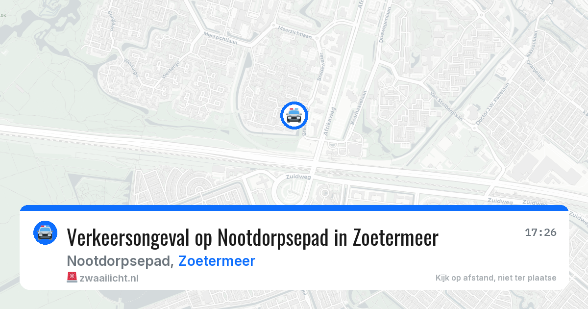 Verkeersongeval op Nootdorpsepad in Zoetermeer — 17 mrt 2026