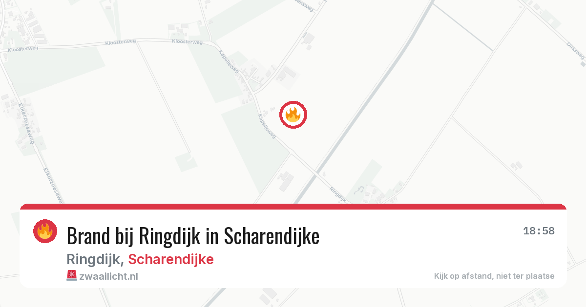Brand bij Ringdijk in Scharendijke — 9 jun 2026