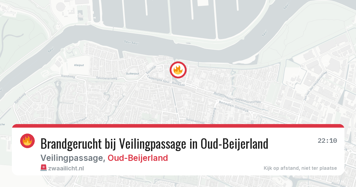 Brandgerucht bij Veilingpassage in Oud-Beijerland — 23 mei 2026