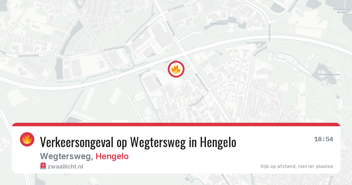 Verkeersongeval op Wegtersweg in Hengelo — 22 jun 2026