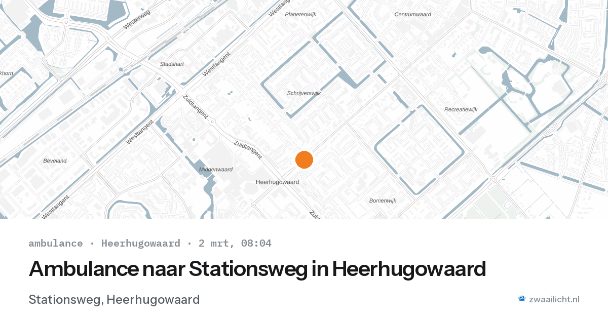 Ambulance naar Stationsweg in Heerhugowaard — 2 mrt 2026