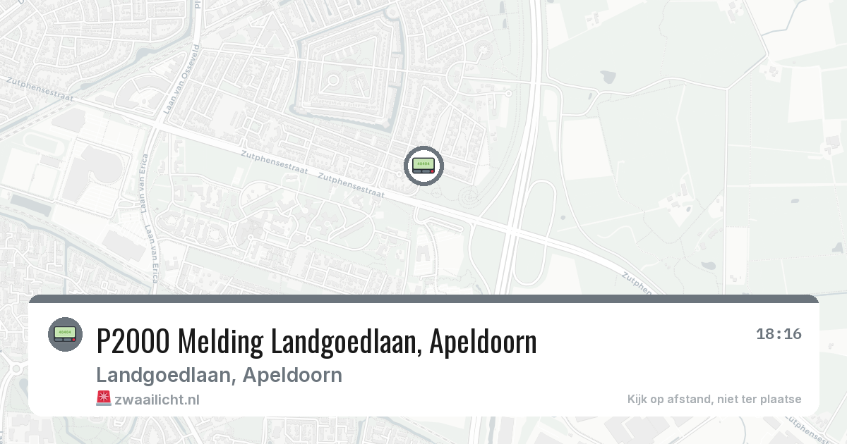 P2000 Melding Landgoedlaan, Apeldoorn — 29 jul 2026