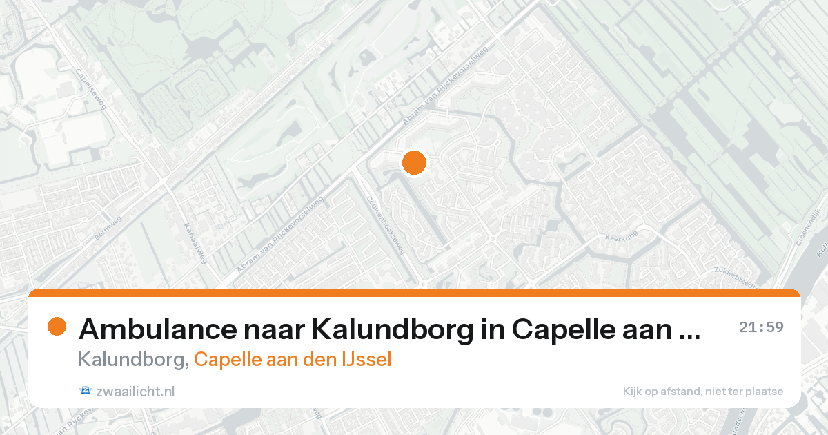 Ambulance naar Kalundborg in Capelle aan den IJssel — 17 aug 2026