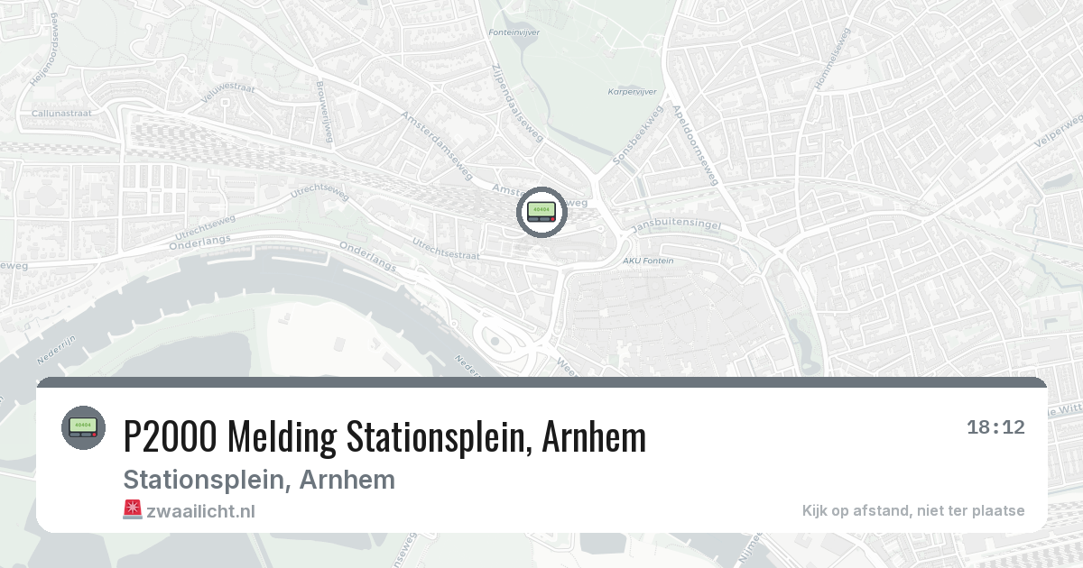 P2000 Melding Stationsplein, Arnhem — 26 mrt 2026