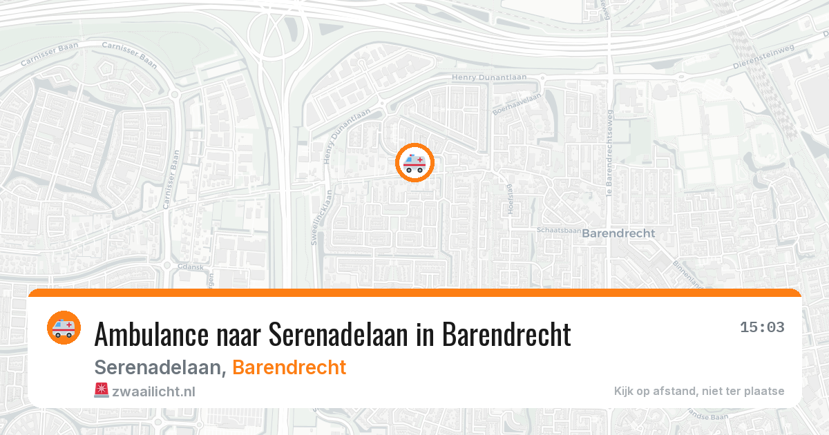 Ambulance naar Serenadelaan in Barendrecht — 19 mrt 2026