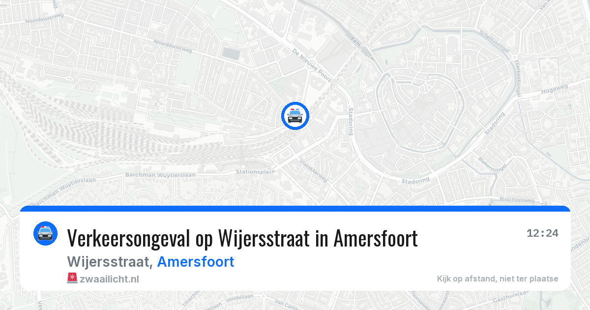 Verkeersongeval op Wijersstraat in Amersfoort — 24 jun 2026