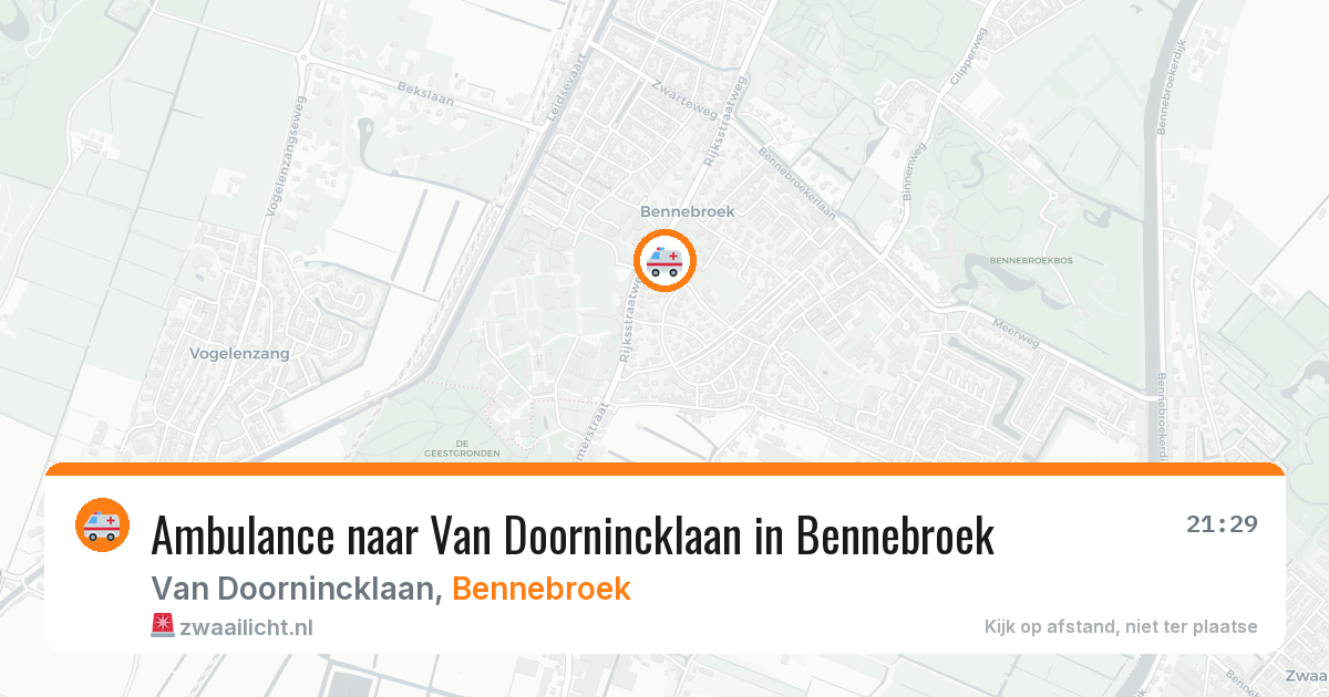 Ambulance naar Van Doornincklaan in Bennebroek — 6 aug 2026