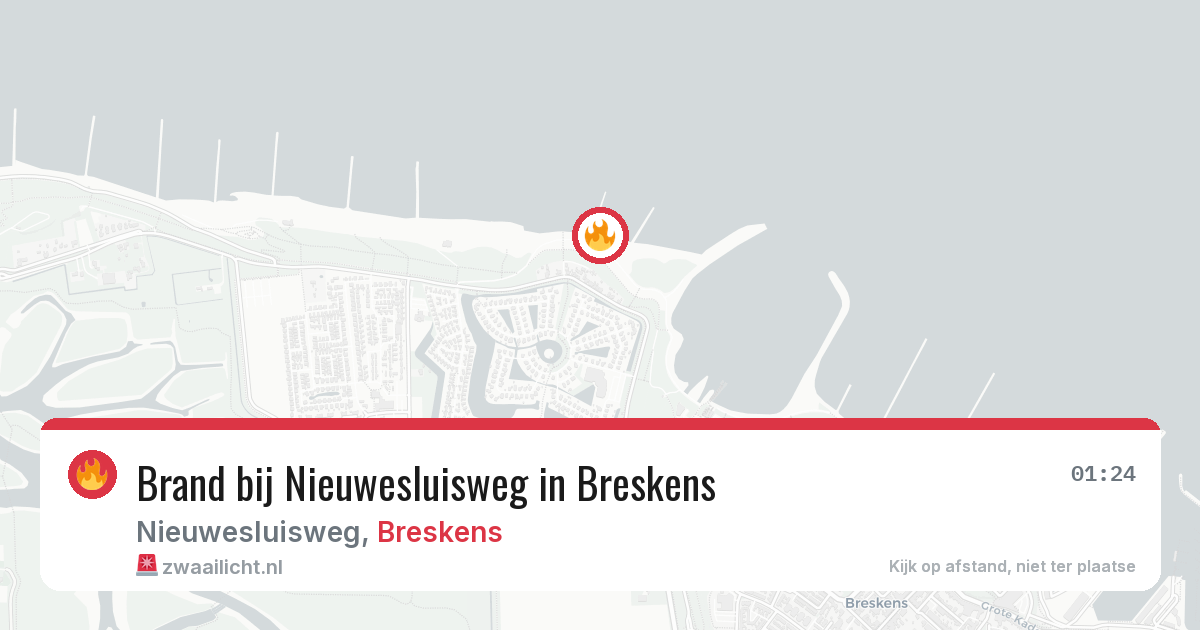 Brand bij Nieuwesluisweg in Breskens — 29 jul 2026