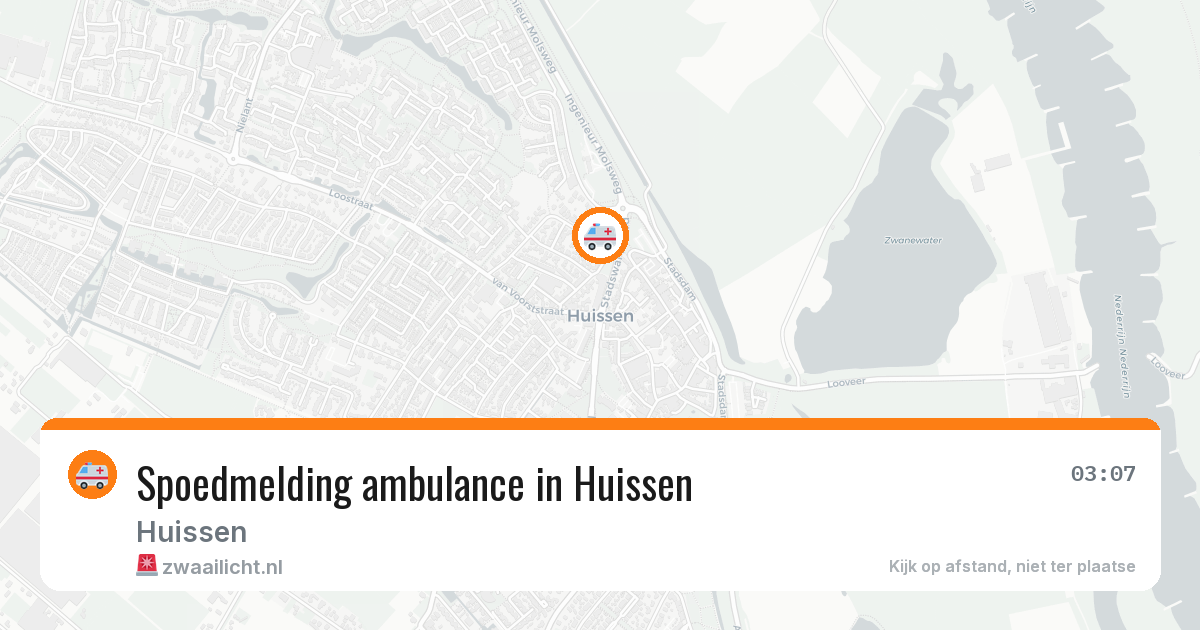 Spoedmelding ambulance in Huissen — 22 mrt 2026