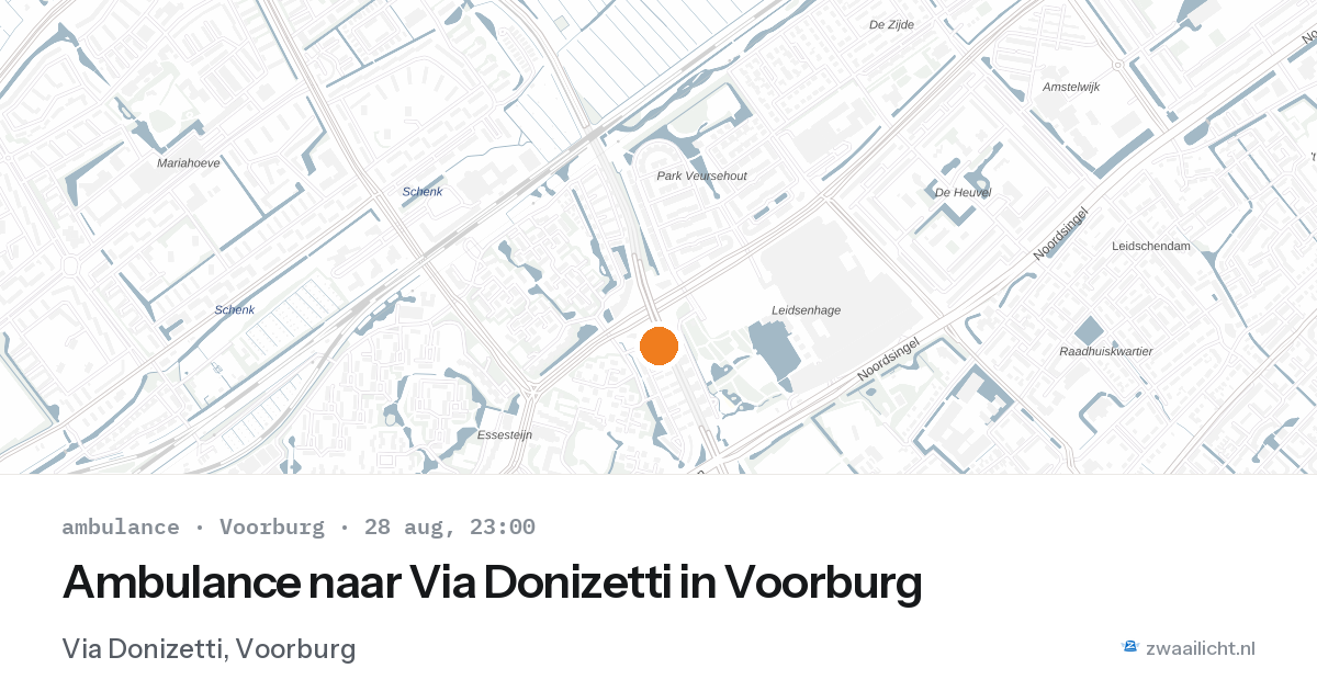 Ambulance naar Via Donizetti in Voorburg — 28 aug 2026