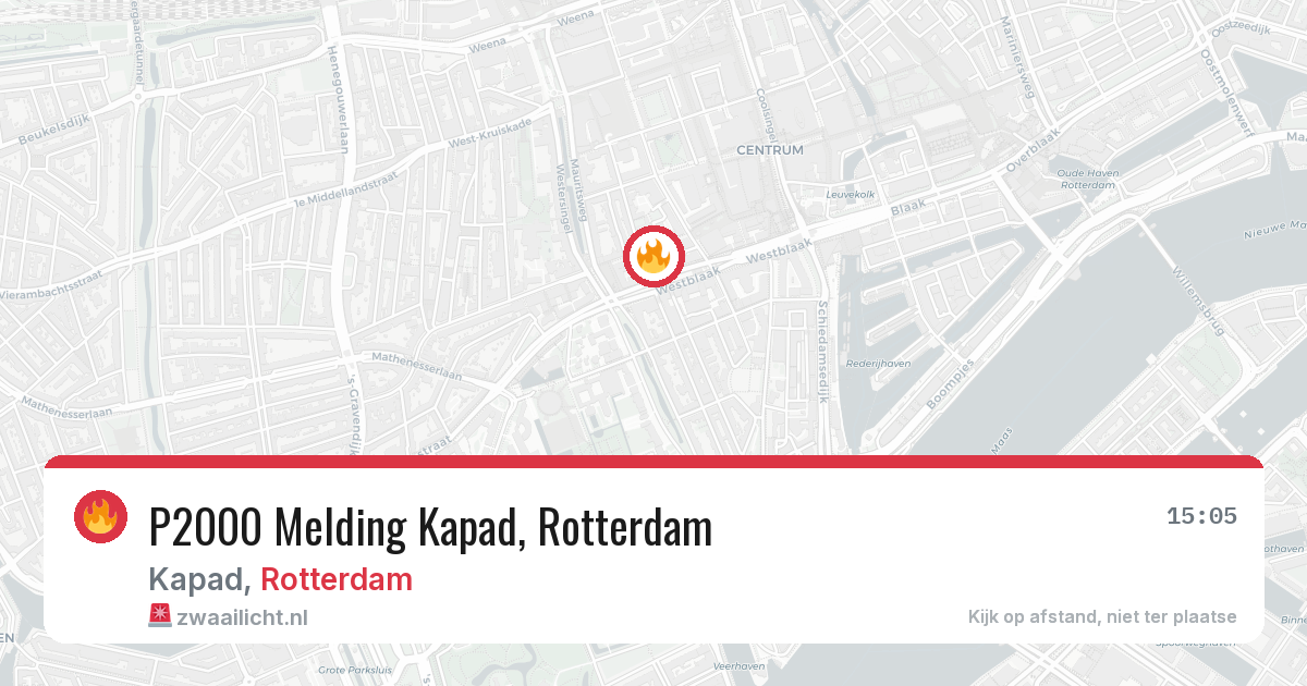 P2000 Melding Kapad, Rotterdam — 18 mrt 2026