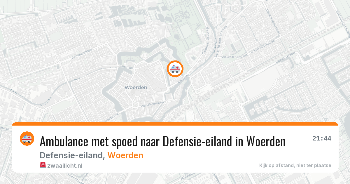 Ambulance met spoed naar Defensie-eiland in Woerden — 14 mrt 2026