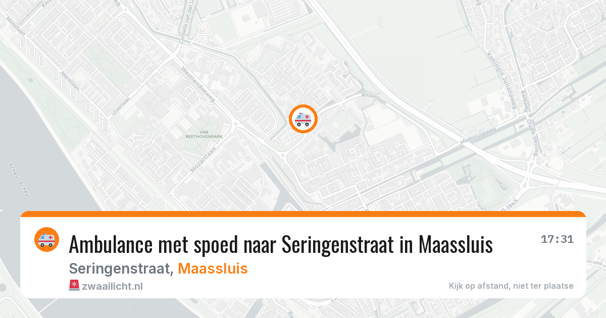 Ambulance met spoed naar Seringenstraat in Maassluis — 13 jun 2026