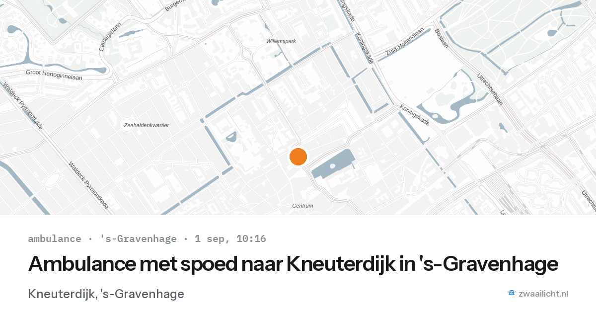 Ambulance met spoed naar Kneuterdijk in 's-Gravenhage — 1 sep 2026