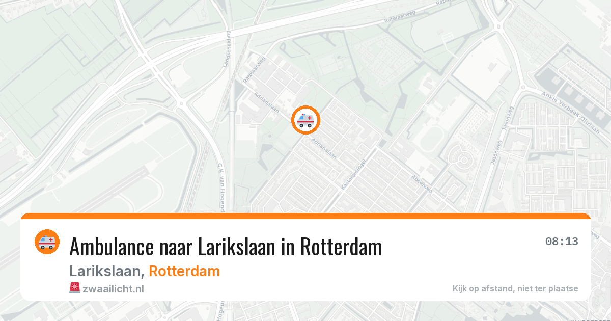 Ambulance naar Larikslaan in Rotterdam — 12 jul 2026