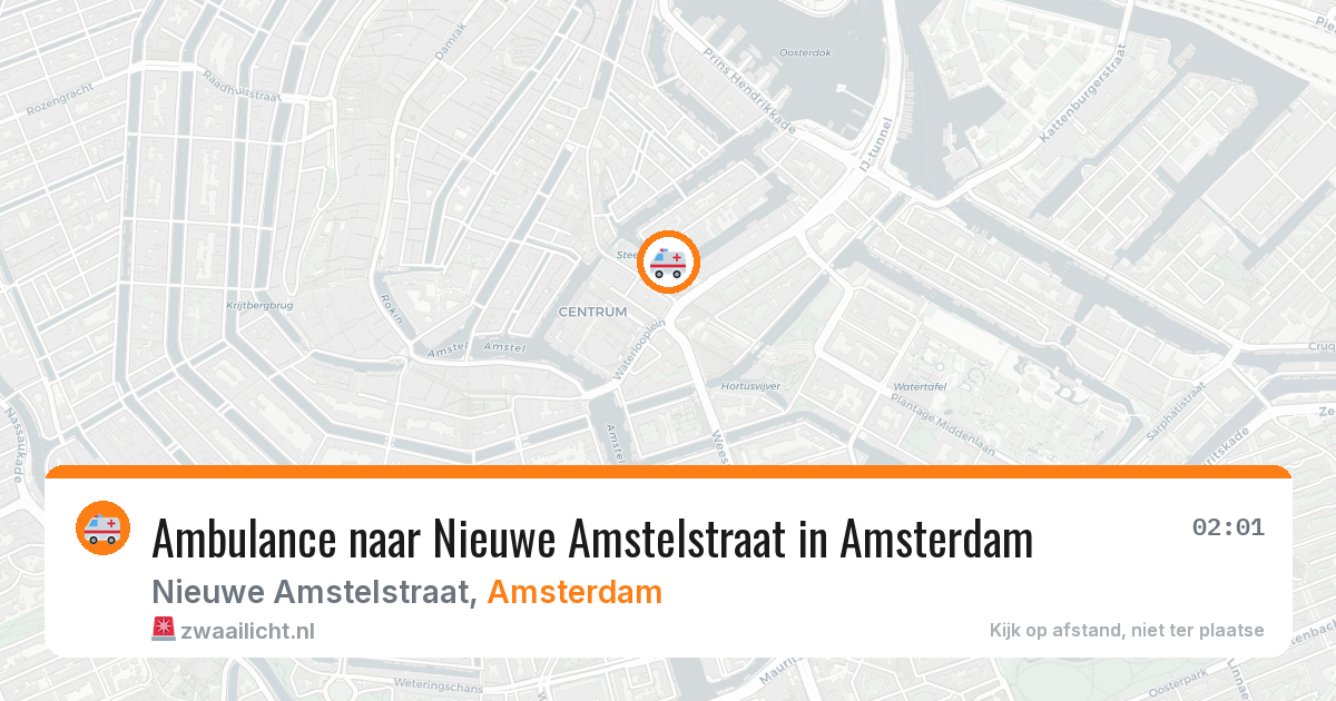 Ambulance naar Nieuwe Amstelstraat in Amsterdam — 12 apr 2026