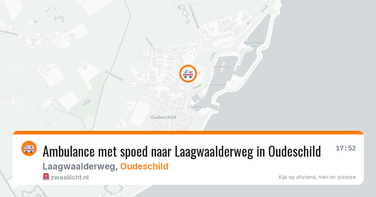 Ambulance met spoed naar Laagwaalderweg in Oudeschild — 8 apr 2026
