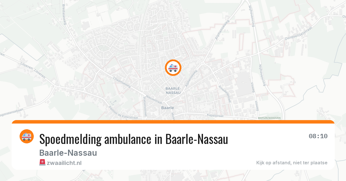 Spoedmelding ambulance in Baarle-Nassau — 21 apr 2026