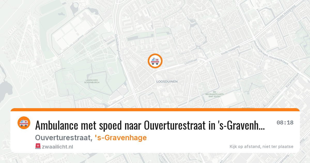 Ambulance met spoed naar Ouverturestraat in 's-Gravenhage — 17 mrt 2026