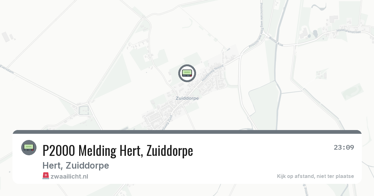 P2000 Melding Hert, Zuiddorpe — 14 jun 2026