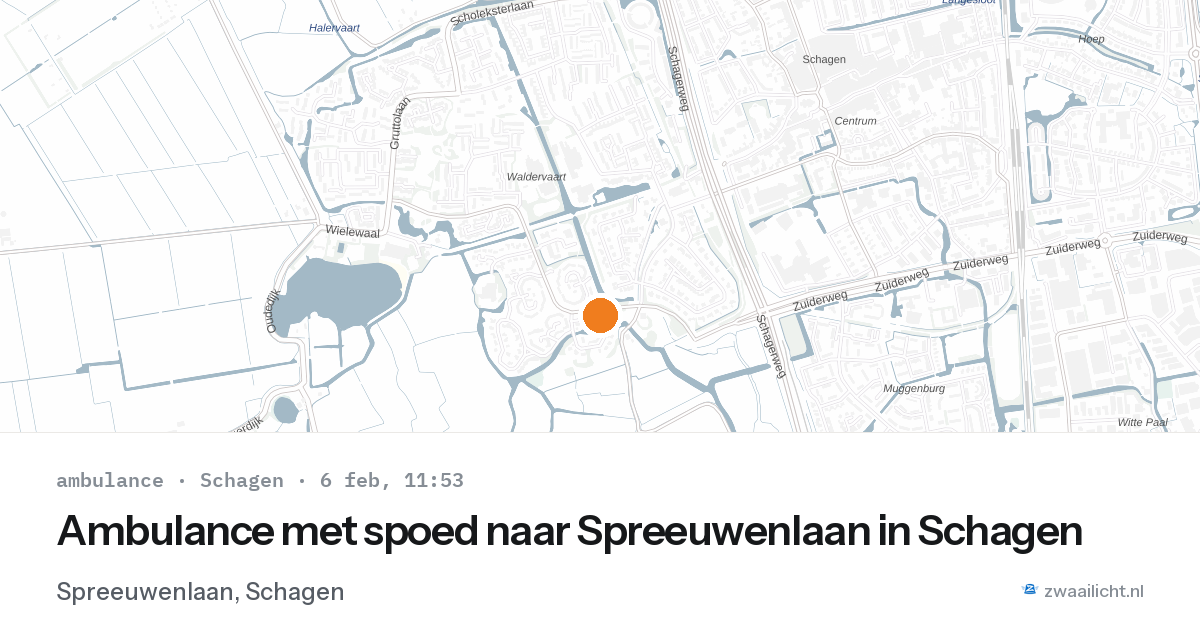 Ambulance met spoed naar Spreeuwenlaan in Schagen — 6 feb 2026